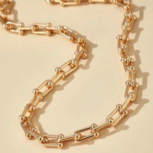 Gold Chain Choker Necklace